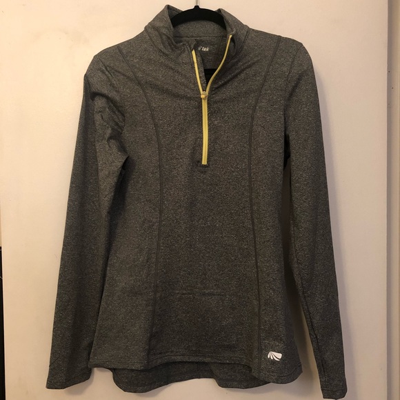 Marika Tops - Marika Grey Fleece Lined Quarter Zip